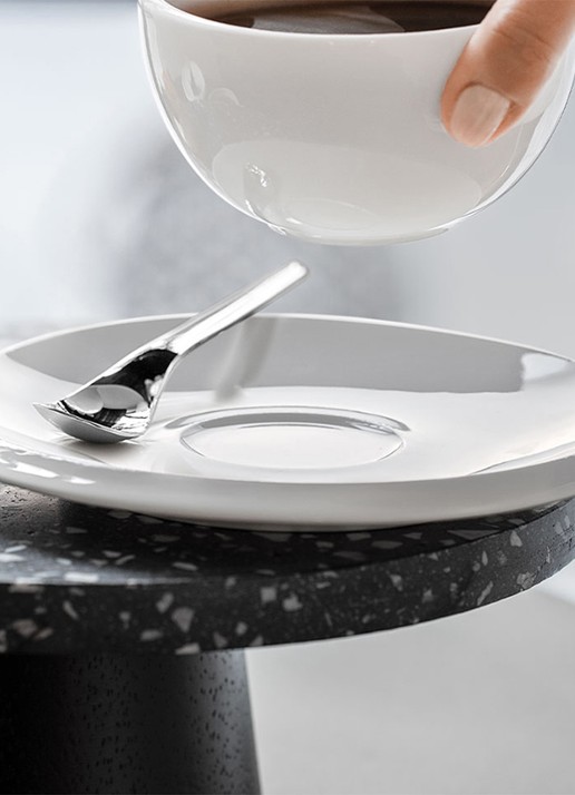 Villeroy & Boch NewMoon koffiekop schotel 17 cm - achterkant 5 creme