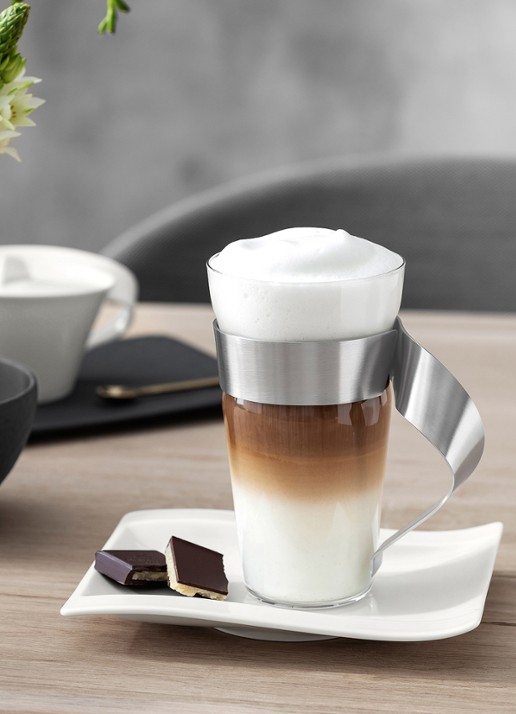 Villeroy & Boch NewWave latte macchiato glas - achterkant 3 zilver