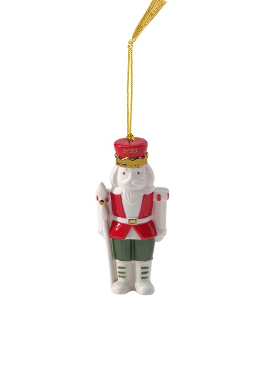 Villeroy & Boch Notenkraker 2025 kersthanger 10,8 cm - voorkant 2 rood