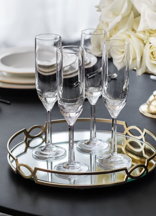 Villeroy & Boch Octavie champagneglas 16 cl - voorkant 4 transparant
