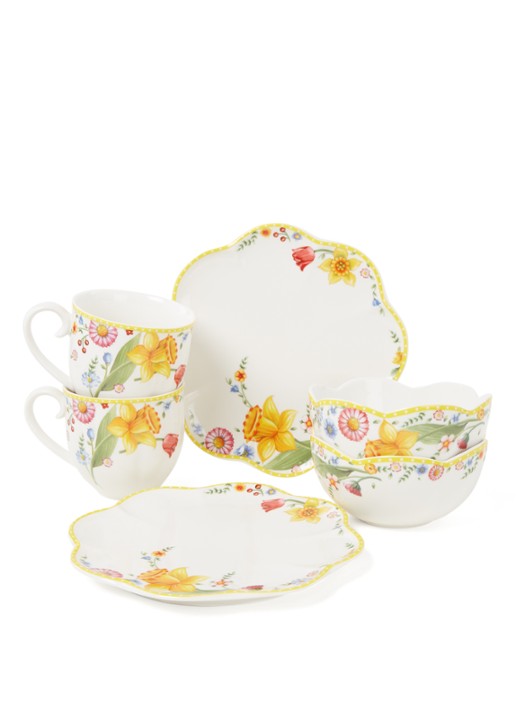 Villeroy & Boch Pasen Spring Awakening serviesset 6-delig - voorkant 2 geel