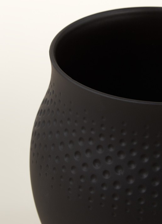 Villeroy & Boch Perle vaas 18 cm - detail zwart