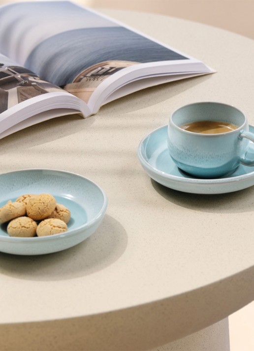 Villeroy & Boch Perlemor schotel 12 cm - voorkant 2 aquablauw