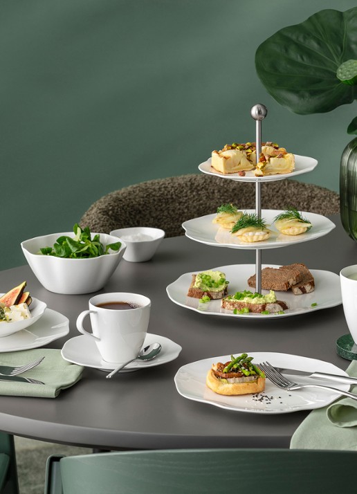 Villeroy & Boch Pura etagère 27 cm - achterkant gebroken wit