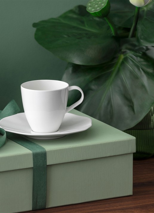 Villeroy & Boch Pura koffiekopje - voorkant 2 wit