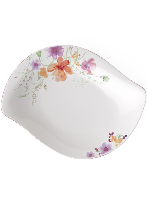 Villeroy & Boch Serveerschaal met bloemenmotief 34 cm - voorkant 3 gebroken wit