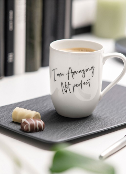 Villeroy & Boch Statement "I'm amazing. Not perfect." kopje 34 cl - achterkant 4 gebroken wit