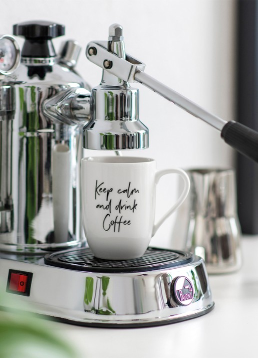 Villeroy & Boch Statement Keep Calm And Drink Coffee kopje 34 cl - voorkant 4 gebroken wit