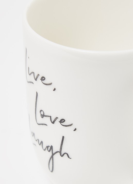 Villeroy & Boch Statement Live, Love, Laugh kopje 34 cl - detail gebroken wit