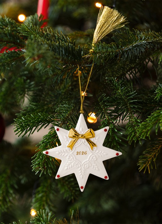 Villeroy & Boch Ster 2026 kersthanger 11,3 cm - voorkant 3 wit
