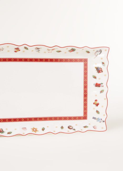 Villeroy & Boch Toy's Delight cakeschaal 39 x 16 cm - detail gebroken wit