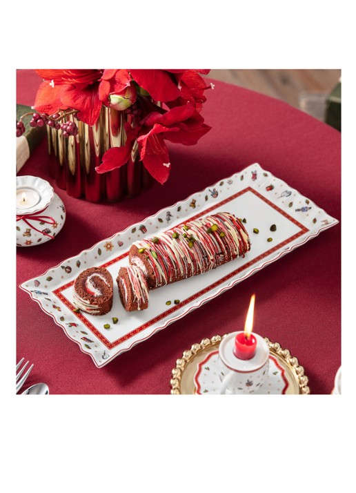 Villeroy & Boch Toy's Delight cakeschaal 39 x 16 cm - detail 3 gebroken wit