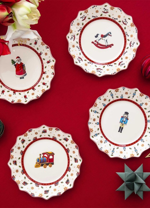 Villeroy & Boch Toy's Delight dinerbord 24,4 cm set van 4 - voorkant 2 gebroken wit