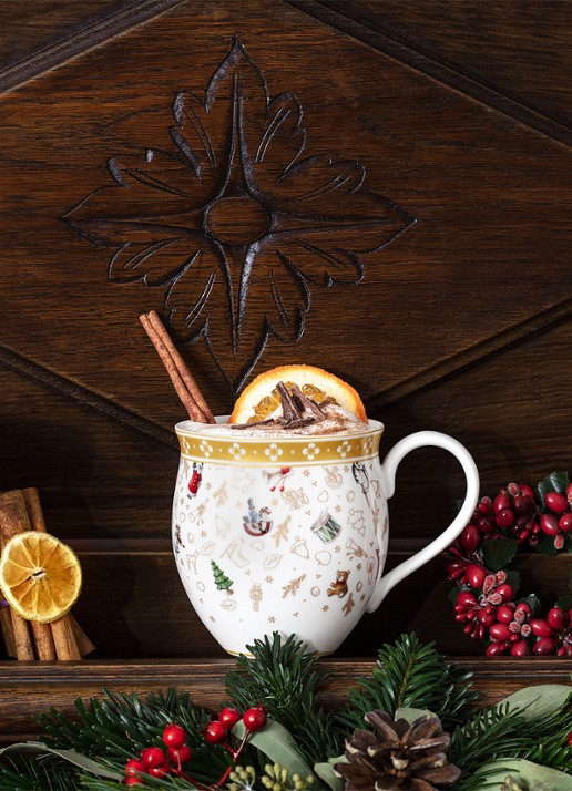 Villeroy & Boch Toy's Delight jubileumeditie kerst kopje 34 cl - voorkant 2 goud