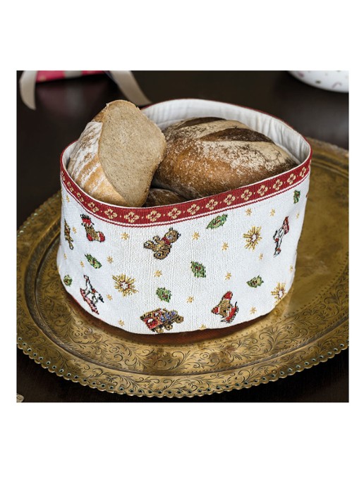 Villeroy & Boch Toy's delight kerst broodmand 15 x 23 cm - detail gebroken wit