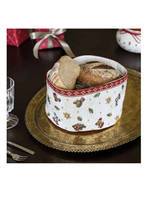 Villeroy & Boch Toy's delight kerst broodmand 15 x 23 cm - detail 2 gebroken wit
