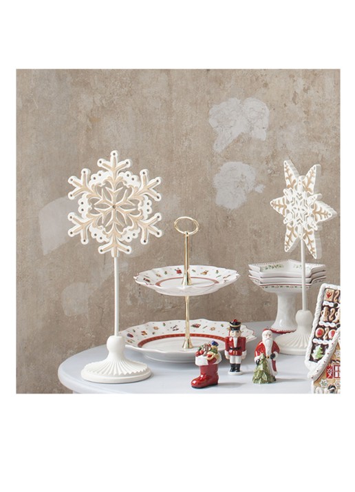 Villeroy & Boch Toy's Delight Kerst etagère 24 cm - detail gebroken wit