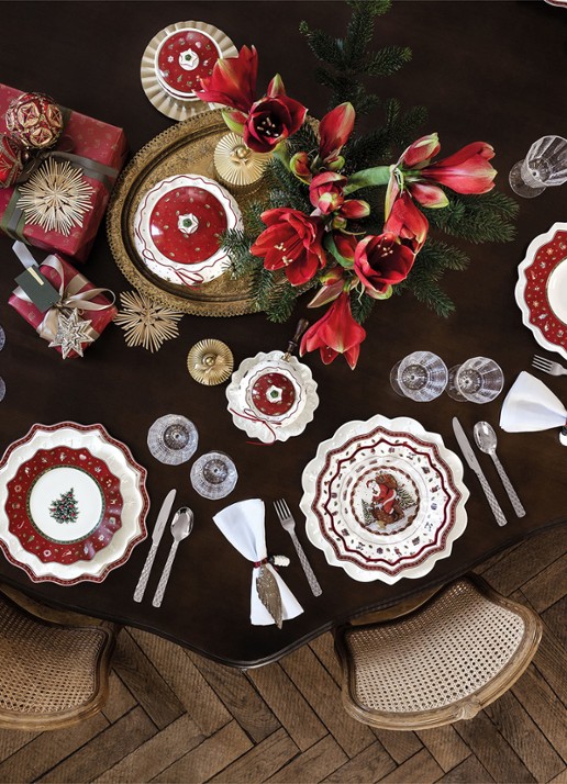 Villeroy & Boch Toy's Delight Kerst onderbord 31 cm - detail steenrood