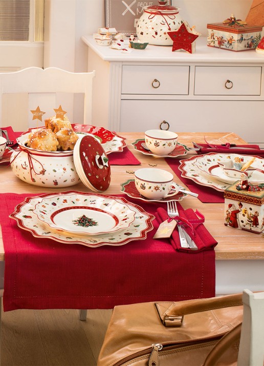 Villeroy & Boch Toy's Delight Kerst onderbord 35 cm - detail 4 steenrood