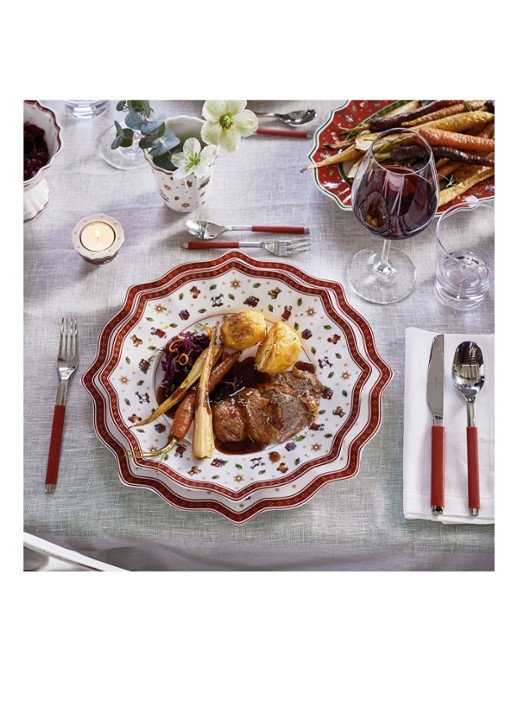 Villeroy & Boch Toy's Delight Kerst onderbord 35 cm - detail 5 steenrood