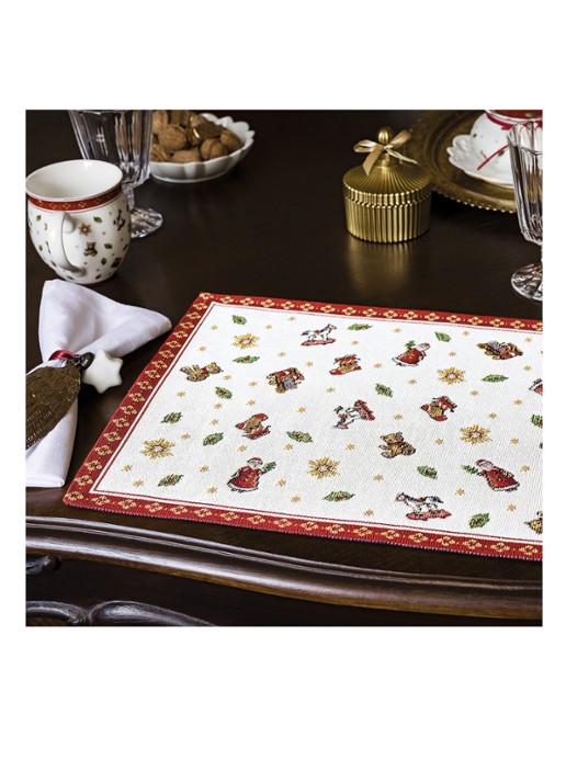 Villeroy & Boch Toy's Delight Kerst placemat 32 x 50 cm - detail 3 donkerrood