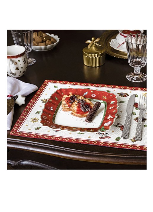 Villeroy & Boch Toy's Delight Kerst placemat 32 x 50 cm - detail 4 donkerrood