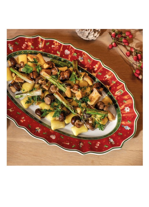 Villeroy & Boch Toy's Delight Kerst serveerschaal 37 cm - detail 2 steenrood