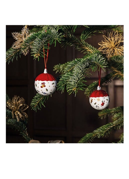 Villeroy & Boch Toy's Delight kerstbal 6 cm - detail 2 steenrood