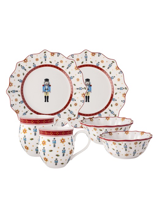 Villeroy & Boch Toy's Delight Notenkraker serviesset 6-delig