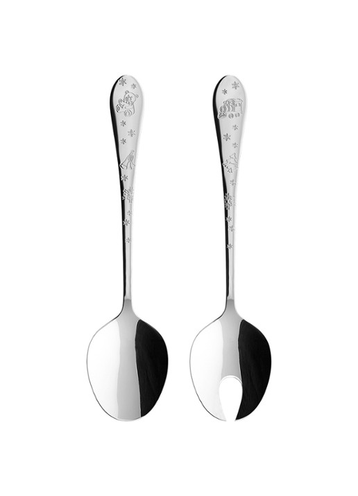 Villeroy & Boch Toy's Delight saladebestek 2-delig - voorkant 2 zilver