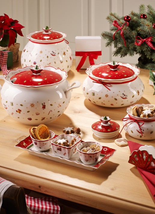 Villeroy & Boch Toy's Delight voorraadpot 35 cl - detail steenrood
