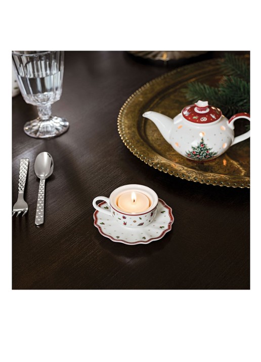 Villeroy & Boch Toy's Delight waxinelichthouder 4 cm - detail gebroken wit