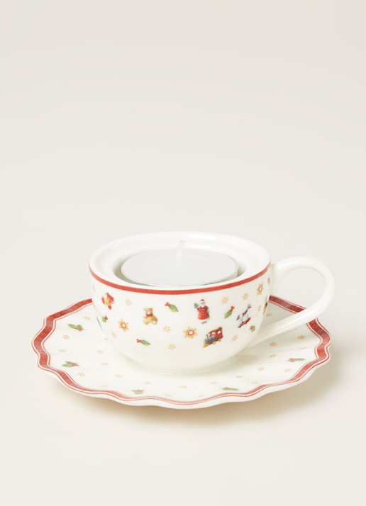 Villeroy & Boch Toy's Delight waxinelichthouder 4 cm - voorkant 3 gebroken wit
