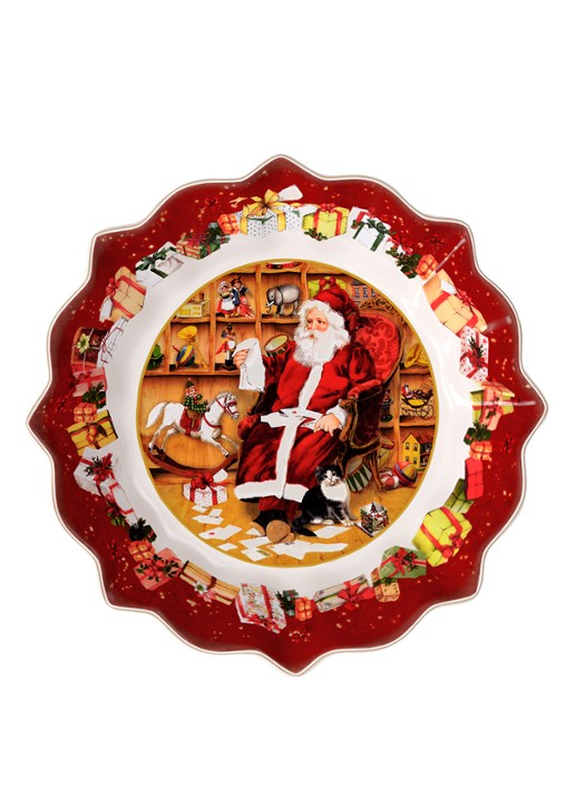 Villeroy & Boch Toy's Fantasy serveerschaal 25 cm - voorkant 2 steenrood