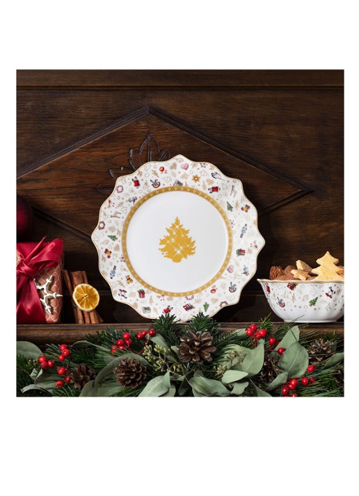 Villeroy & Boch Toys Delight kerst bord 24 cm - detail 5 gebroken wit