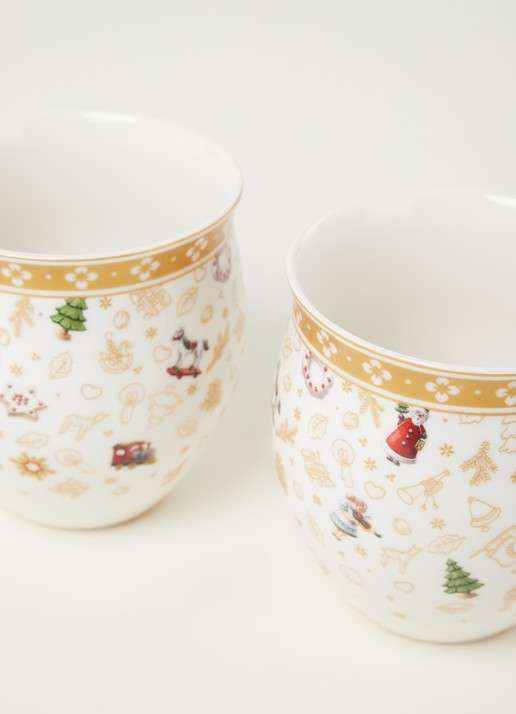 Villeroy & Boch Toys Delight kerstmok 35 cl set van 2 - detail goud