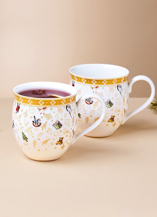 Villeroy & Boch Toys Delight kerstmok 35 cl set van 2 - voorkant 4 goud