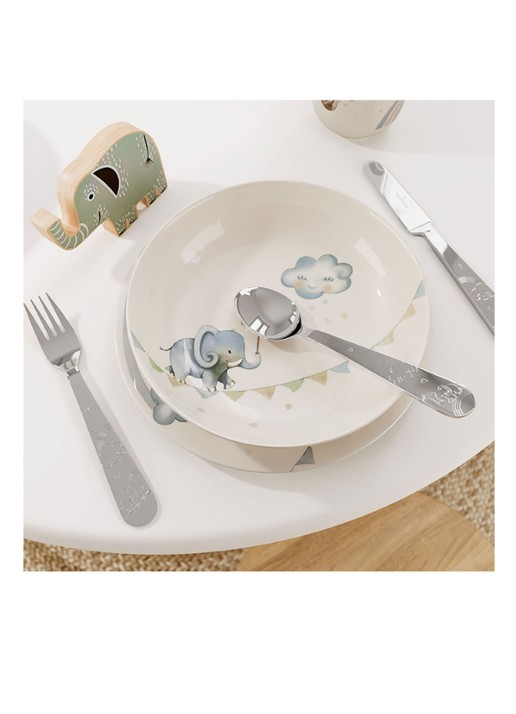 Villeroy & Boch Walk like an Elephant kinderbestek 4-delig - voorkant 3 zilver