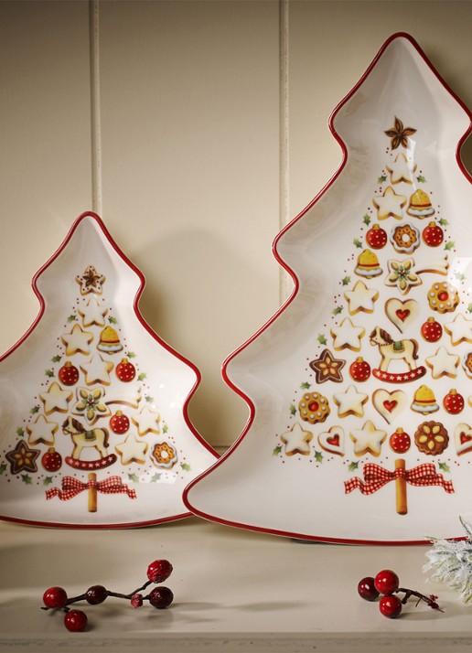 Villeroy & Boch Winter Bakery Delight Kerst partyschaal 17 cm - achterkant gebroken wit