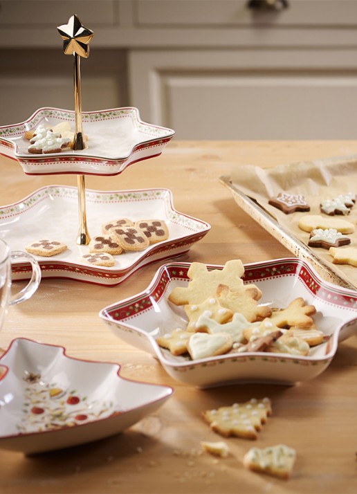 Villeroy & Boch Winter Bakery Delight Kerst partyschaal 17 cm - detail 5 gebroken wit
