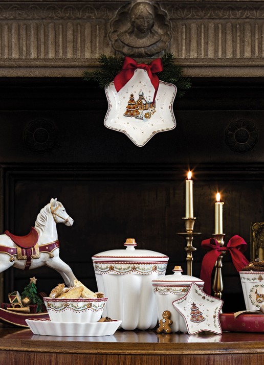 Villeroy & Boch Winter Bakery Delight Kerst partyschaal 24 cm - achterkant 8 gebroken wit