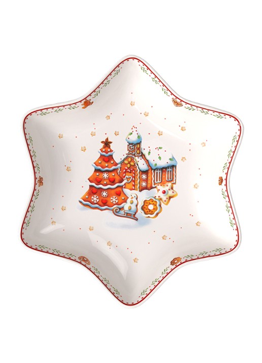 Villeroy & Boch Winter Bakery Delight Kerst partyschaal 24 cm - voorkant 2 gebroken wit