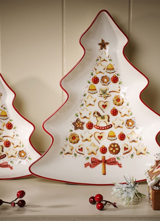 Villeroy & Boch Winter Bakery Delight Kerst partyschaal 26,5 cm - detail 2 gebroken wit