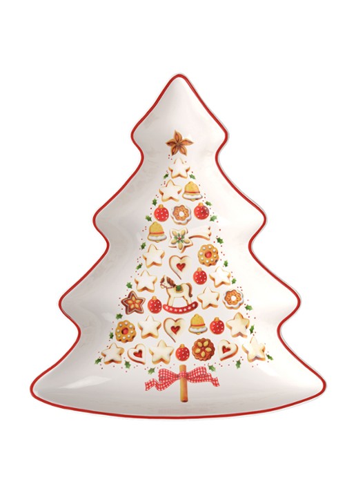 Villeroy & Boch Winter Bakery Delight Kerst partyschaal 26,5 cm - voorkant 8 gebroken wit