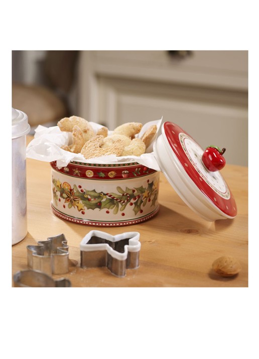 Villeroy & Boch Winter Bakery Delight Kerst snoeppot 13,5 cm - detail 4 steenrood