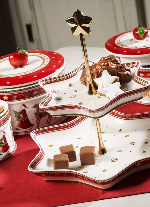 Villeroy & Boch Winter Bakery Delight Kerst snoeppot 17 cm - detail 5 steenrood