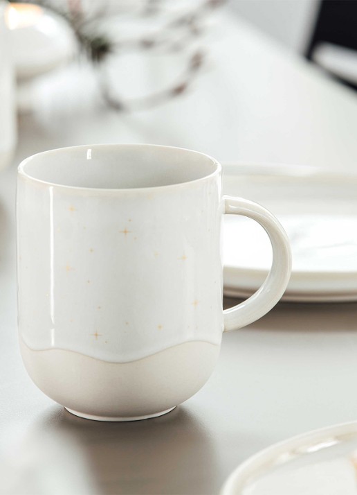 Villeroy & Boch Winter Glow mok 35 cl - voorkant 3 gebroken wit
