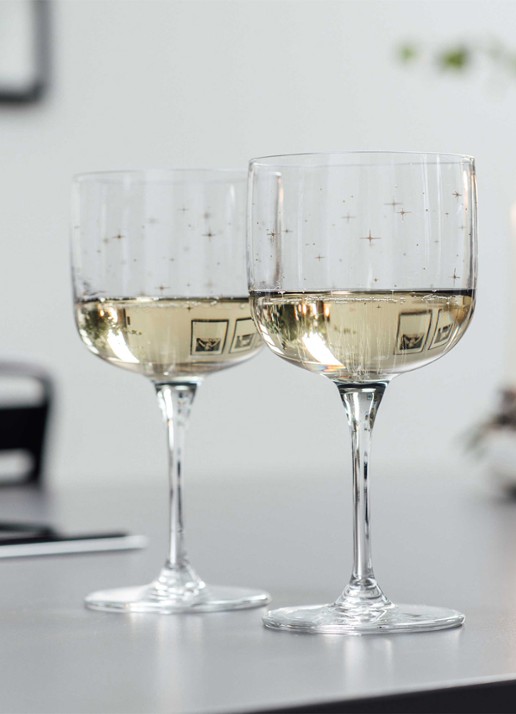 Villeroy & Boch Winter Glow witte wijnglas 27 cl set van 2 - detail 4 lichtgrijs