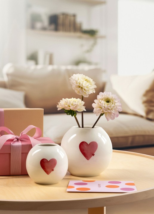 Villeroy & Boch With Love vaas 9,5 cm - voorkant 3 wit