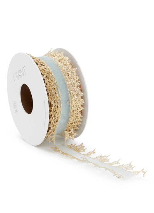 Vivant Estrella kerstlint 2,5 meter x 3,4 cm - voorkant lichtblauw